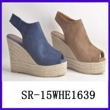 2015 nuevas mujeres del diseño acuña la sandalia de la manera calza la mujer del zapato del zapato de la sandalia